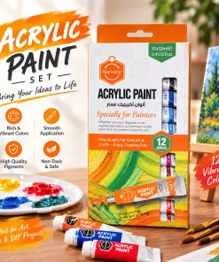 Keep Smiling Acrylic Paints Colour 12ml - Pack of 12 Tubes