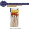 Pack or 4 Nylon Hair Wide And Thin Gesso Base Brushes - Paint Brushes Set