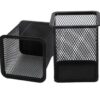 Pen Stand And Stationery Holder Metal Mesh Square Jar - 1 Pc