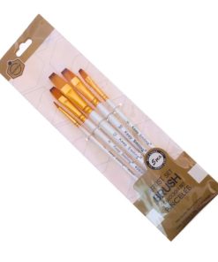 Keep Smiling Prime Quality Flat Tip Paint Brushes  - 5 Pcs