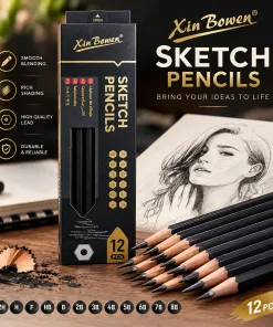 Sketch Pencils Set - Box of 12 Different Shades - Good Quality