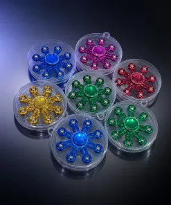 Metallic Fidget Spinner with Transparent Case – Stress Relief & Hand Spinner Toy