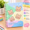 Cute Bear Spiral Notebook Kawai Cartoon Design | Spiral Bound Notebook