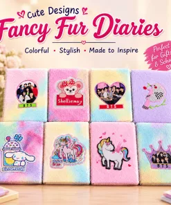 Fancy Furr Diary – Cute & Colorful Fur Cover Diary for Students, Kids & Gifting