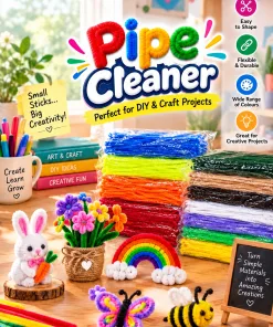 12-Inch Pipe Cleaners (100 Pcs) – Multicolor Chenille Stems for DIY & Art Crafts