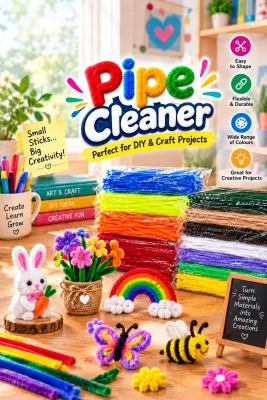 12-Inch Pipe Cleaners (100 Pcs) – Multicolor Chenille Stems for DIY & Art Crafts